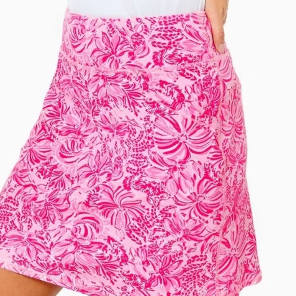 NEW Lilly Pulitzer UPF 50+ Luxletic Maryana Skort Pink Blossom Foxy Llama